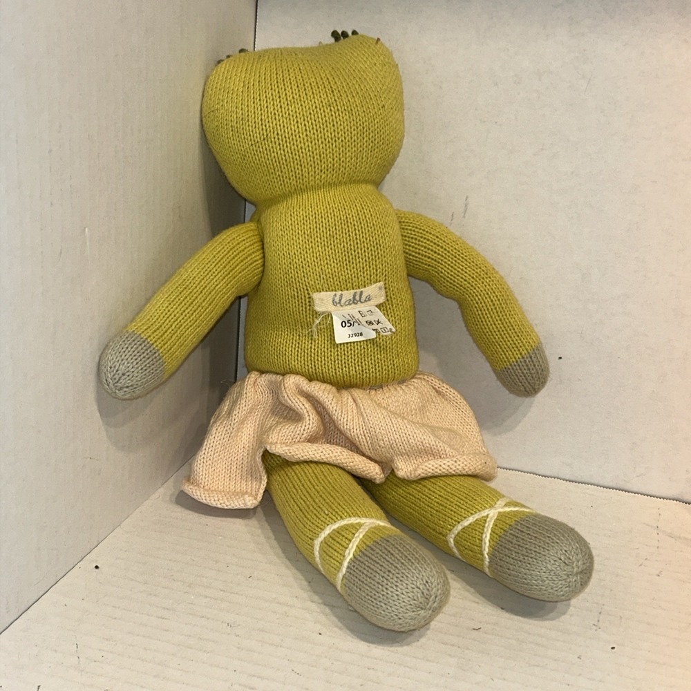 Blabla Lilipop Frog Ballerina 14" Doll Cotton Knit Plush P4 - Picture 4 of 6